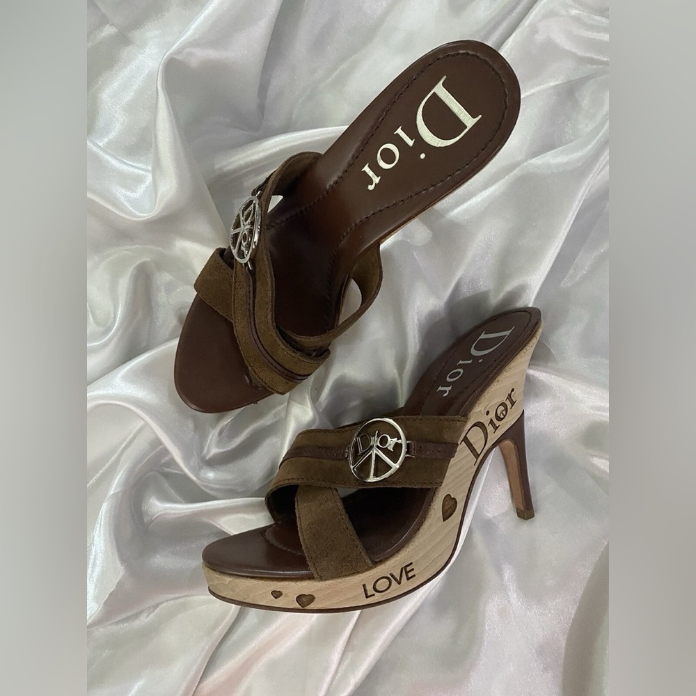 Authentic Vintage Dior Peace and Love ❤️😍Dior mule  Sandals